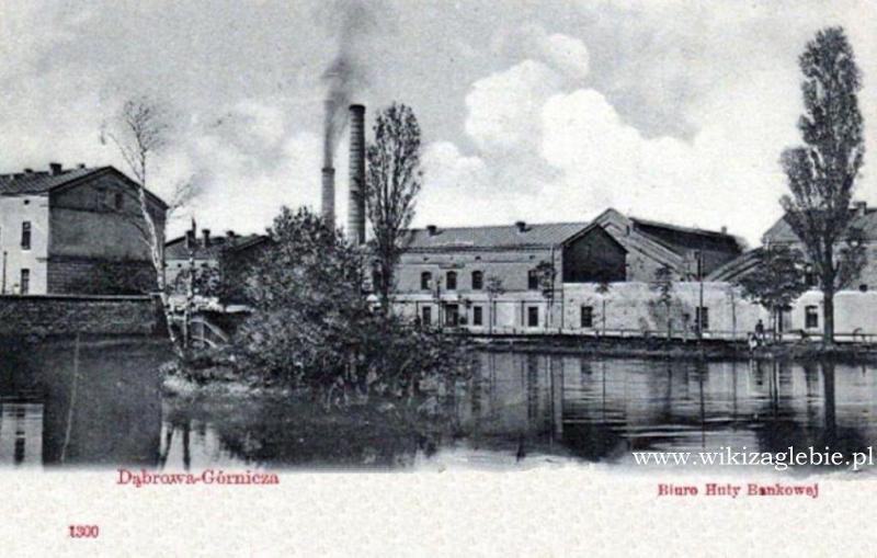 Plik:Dąbrowa Górnicza na dawnej pocztówce 110 Huta Bankowa.jpg