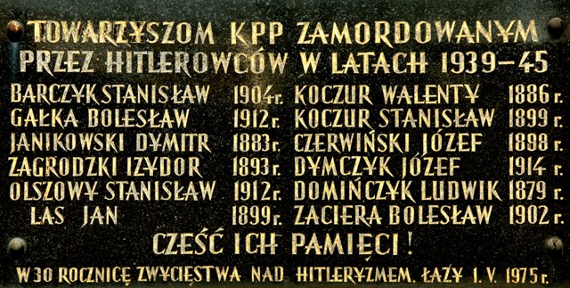 Plik:Gmina Łazy Miejsce Pamięci MP 20 03 Tablica Ofiar II WŚ 01.JPG