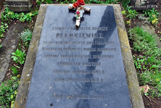 Plik:Sosnowiec cmentarz katolicki ul. Smutna Franciszek Ksawery Plenkiewicz 03.JPG