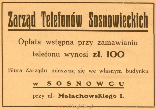 Plik:Reklama 1931 Sosnowiec Zarząd Telefonów Sosnowieckich 01.jpg