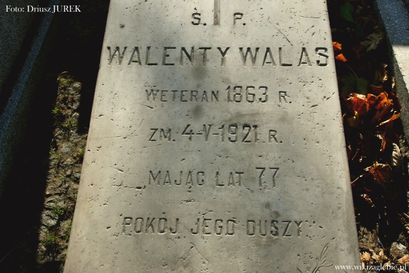 Plik:Będzin cmentarz katolicki Góra Zamkowa 031 Walenty Walas.JPG