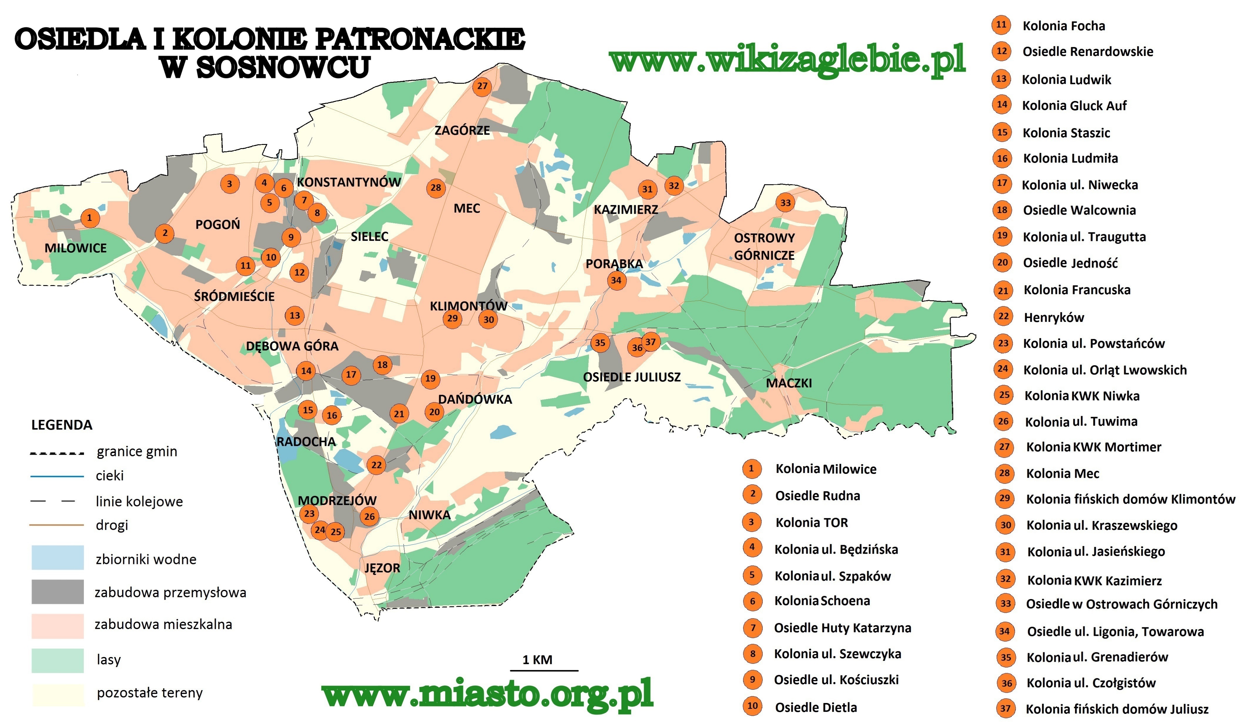 SOSNOWIEC - Mapa Osiedli i Kolonii Patronackich.jpg