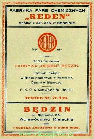 Plik:Reklama 1939 Będzin Fabryka Farb Chemicznych Reden 02.jpg