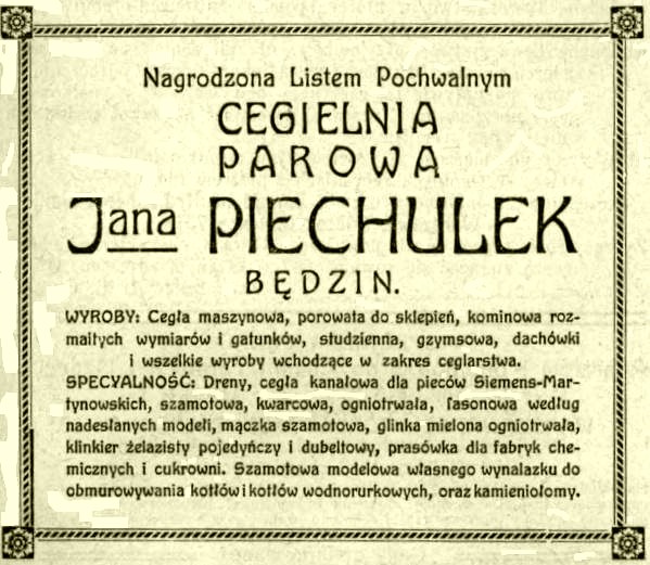 Plik:Jan Piechulek Cegielnia w Będzinie 1909.jpg