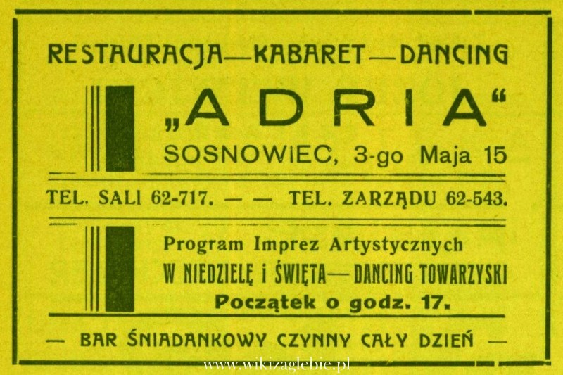 Plik:Reklama 1938 Sosnowiec Restauracja Adria 01.jpg