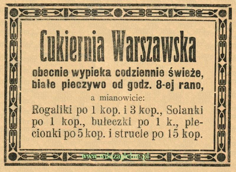 Plik:Reklama 1914(2) Sosnowiec Cukiernia Warszawska 02.JPG