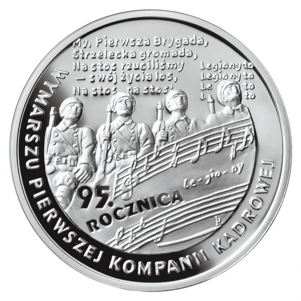 Plik:Moneta 10-złotych 2009 (1) 95-rocznica wymarszu Pierwszej Kompanii Kadrowej.jpg