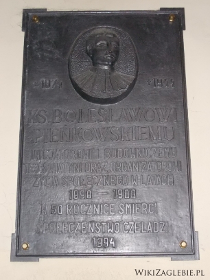 Plik:Kościół św Stanisława Biskupa i Męczennika w Czeladzi tablica1.jpg