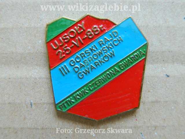 Plik:Odznaka III Gorskiego Rajdu Dabrowskich Gwarkow 1988.jpg