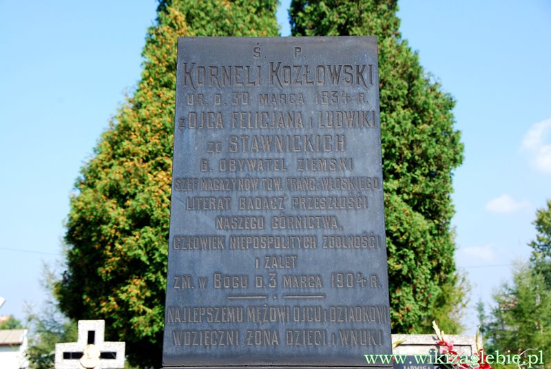 Plik:Dąbrowa Górnicza Cmentarz katolicki przy ul. Starocmentarnej 103 Korneli Kozłowski.JPG