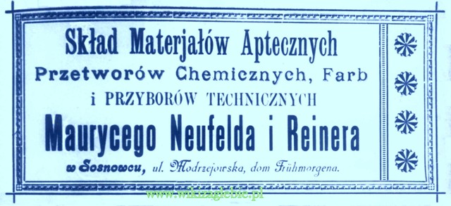 Plik:Reklama 1898 Sosnowiec Skład Apteczny Neufeld i Reiner (01).jpg