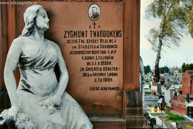 Plik:Cmentarz katolicki przy ul. 11 Listopada w Sosnowcu-Pekinie 031 Zygmunt Twardokens.JPG