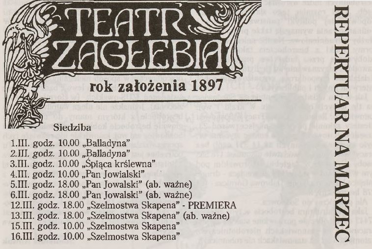 Plik:Teatr Zagłębia repertuar marzec 1994.JPG