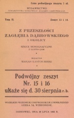 Z przeszłości Zagłębia Dąbrowskiego i okolicy - Szkice monograficzne z ilustracjami - Tom 2 - nr 13-14.jpg