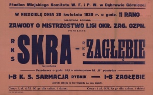 Plakat na mecz Zagłębie DG Skra Częstochowa.jpg