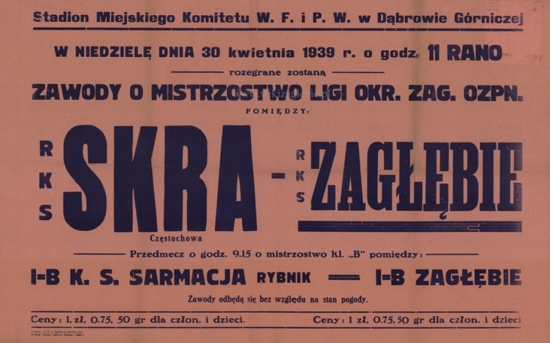 Plik:Plakat na mecz Zagłębie DG Skra Częstochowa.jpg