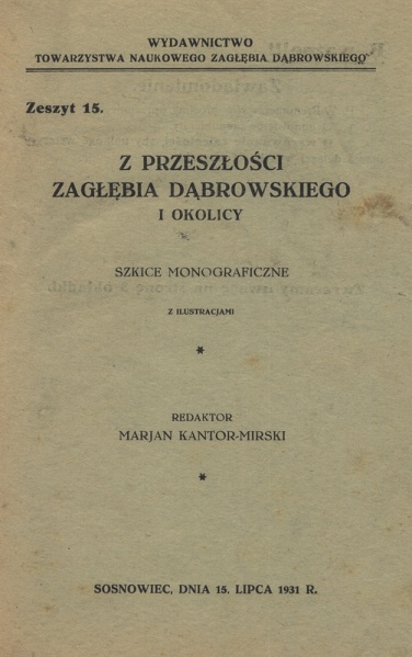 Plik:Z przeszłości Zagłębia Dąbrowskiego i okolicy - Szkice monograficzne z ilustracjami - Tom 1 - nr 15.jpg