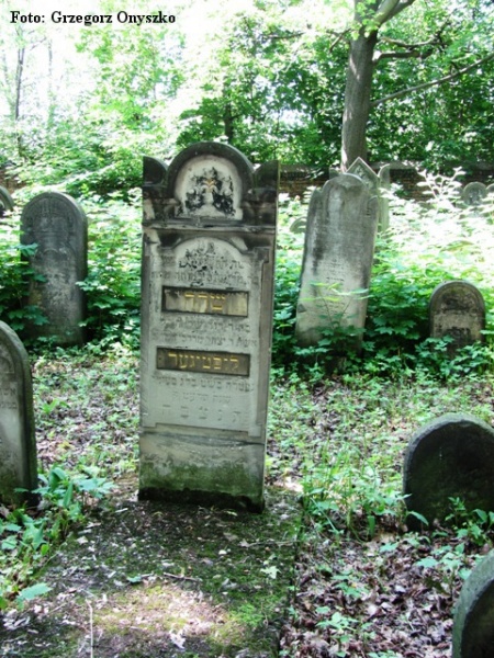 Plik:Zawiercie. Cmentarz Żydowski (Kirkut)-grób z resztką polichromi. 01.JPG
