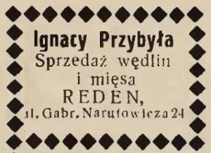 Dąbrowa Górnicza Sprzedaż Wędlin i Mięsa Ignacy Przybyła 1930 (01).jpg