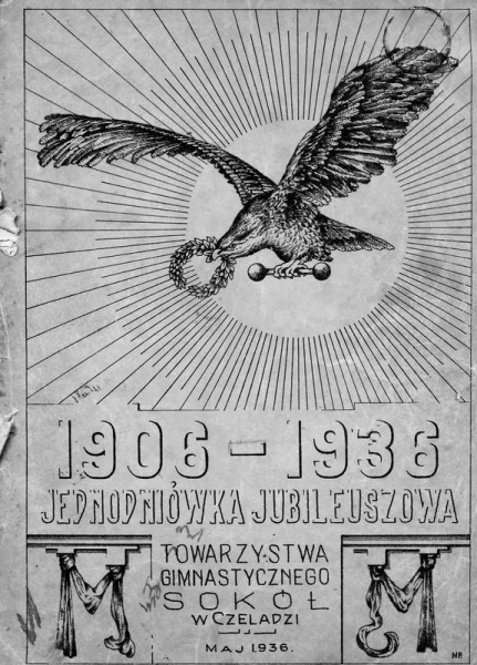 Plik:1906-1936 Jednodniówka jubileuszowa Towarzystwa Gimnastycznego Sokół w Czeladzi.jpg