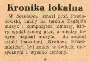 Sosnowiec Władysław Powiadowski wycinek prasowy 1947.11.13 (cz).JPG