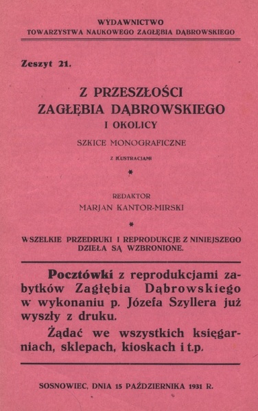 Plik:Z przeszłości Zagłębia Dąbrowskiego i okolicy - Szkice monograficzne z ilustracjami - Tom 1 - nr 21.jpg