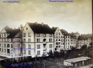 Pogon kol domow UM w Sosnowcu okr. II wojny wiki.JPG