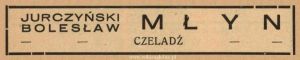 Reklama 1938 Czeladź Młyn Bolesław Jurczyński 01.jpg