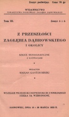 Z przeszłości Zagłębia Dąbrowskiego i okolicy - Szkice monograficzne z ilustracjami - Tom 3 - nr 05.jpg