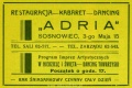 Reklama 1938 Sosnowiec Restauracja Adria 01.jpg
