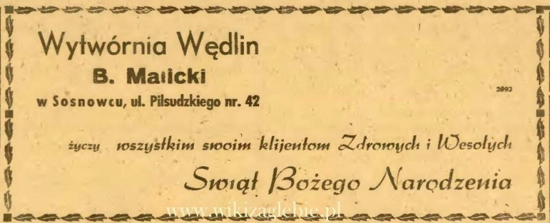 Plik:Reklama 1945 Sosnowiec Wytwórnia Wędlin B. Malicki 01.JPG