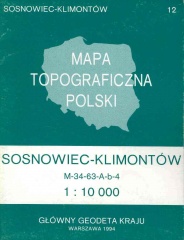 Mapa Topograficzna Polski - Sosnowiec-Klimontów (1994).jpg