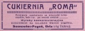 Reklama 1938 Sosnowiec Cukiernia Roma 01.jpg