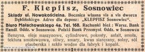 Reklama-1922-Sosnowiec-Klepfisz-benzyna-oleje.jpg