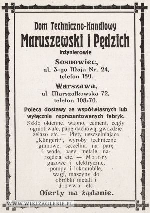 Reklama-1922-Sosnowiec-Maruszewski-Pędzich-Dom-Techniczno-Handlowy.jpg