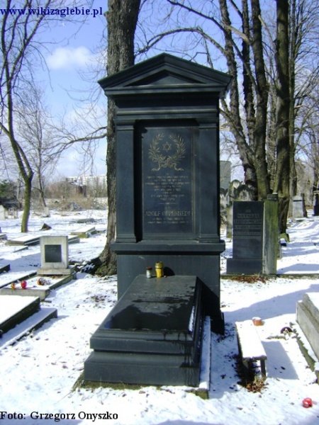 Plik:Sosnowiec (Pogon). Cmentarz żydowski. Grób Adolfa Oppenheima.JPG