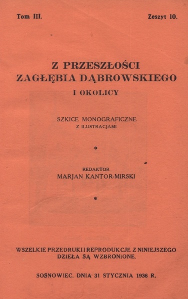 Plik:Z przeszłości Zagłębia Dąbrowskiego i okolicy - Szkice monograficzne z ilustracjami - Tom 3 - nr 10.jpg