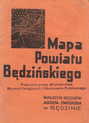 Mapa powiatu będzińskiego (Księgarnia Żmigroda).jpg