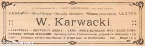 Reklama 1913 Sosnowiec Sklep Karwacki.jpg