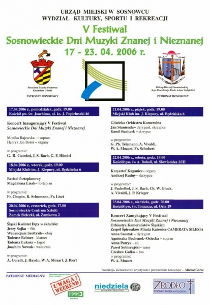 Plik:Sosnowieckie Dni Muzyki Znanej i Nieznanej Plakat 2006.jpg