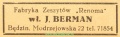 Reklama 1937 Będzin Fabryka Zeszytów Renoma J. Berman 01.jpg