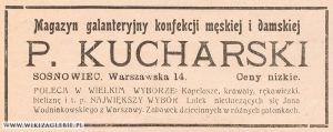 Reklama 1913 Sosnowiec Magazyn galanteryjny Kucharski.jpg