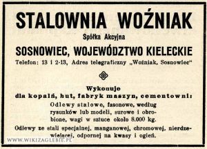 Reklama 1929 Sosnowiec Stalownia Woźniak.jpg