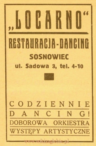 Plik:Reklama 1931 Sosnowiec Restauracja Locarno 01.jpg