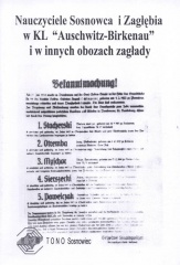 Nauczyciele Sosnowca i Zagłębia w KL Auschwitz-Birkenau i w innych obozach zagłady biuletyn.jpg