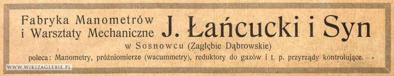Plik:Reklama-1922-Sosnowiec-Łańcucki-Fabryka-Manometrów.jpg