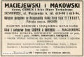 Reklama 1938 Sosnowiec Maciejewski Makowski Cemus Maszyny Górnicze.jpg