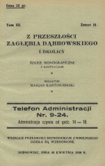 Z przeszłości Zagłębia Dąbrowskiego i okolicy - Szkice monograficzne z ilustracjami - Tom 3 - nr 15.jpg