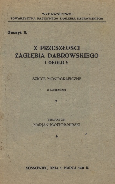 Plik:Z przeszłości Zagłębia Dąbrowskiego i okolicy - Szkice monograficzne z ilustracjami - Tom 1 - nr 05.jpg