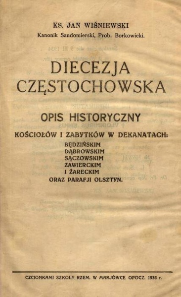 Plik:Historyczny opis kościołów i zabytków w dekanatach 1936.jpg